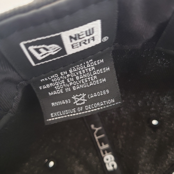 New Era NFL New England Patriots Fitted 59fifty Hat Cap Black sz 7 3/4 - Picture 7 of 7